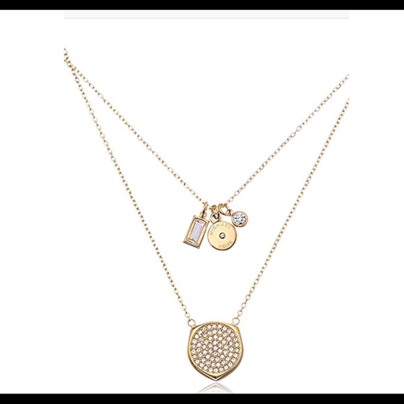 MK Beyond Brilliant 2-Layer Gold Tone Necklace NWT - Picture 3 of 5